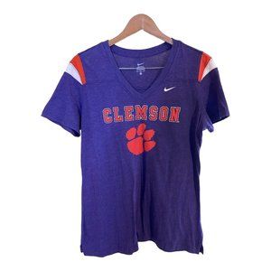 Nike Clemson Tigers Short Sleeve T Shirt Womens Purple XL
